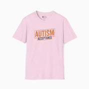 Autism Acceptance Graffiti Tee-Light Pink-Neurodiversity, ADHD & Autism Awareness & Acceptance T-Shirt by Daily Bloom