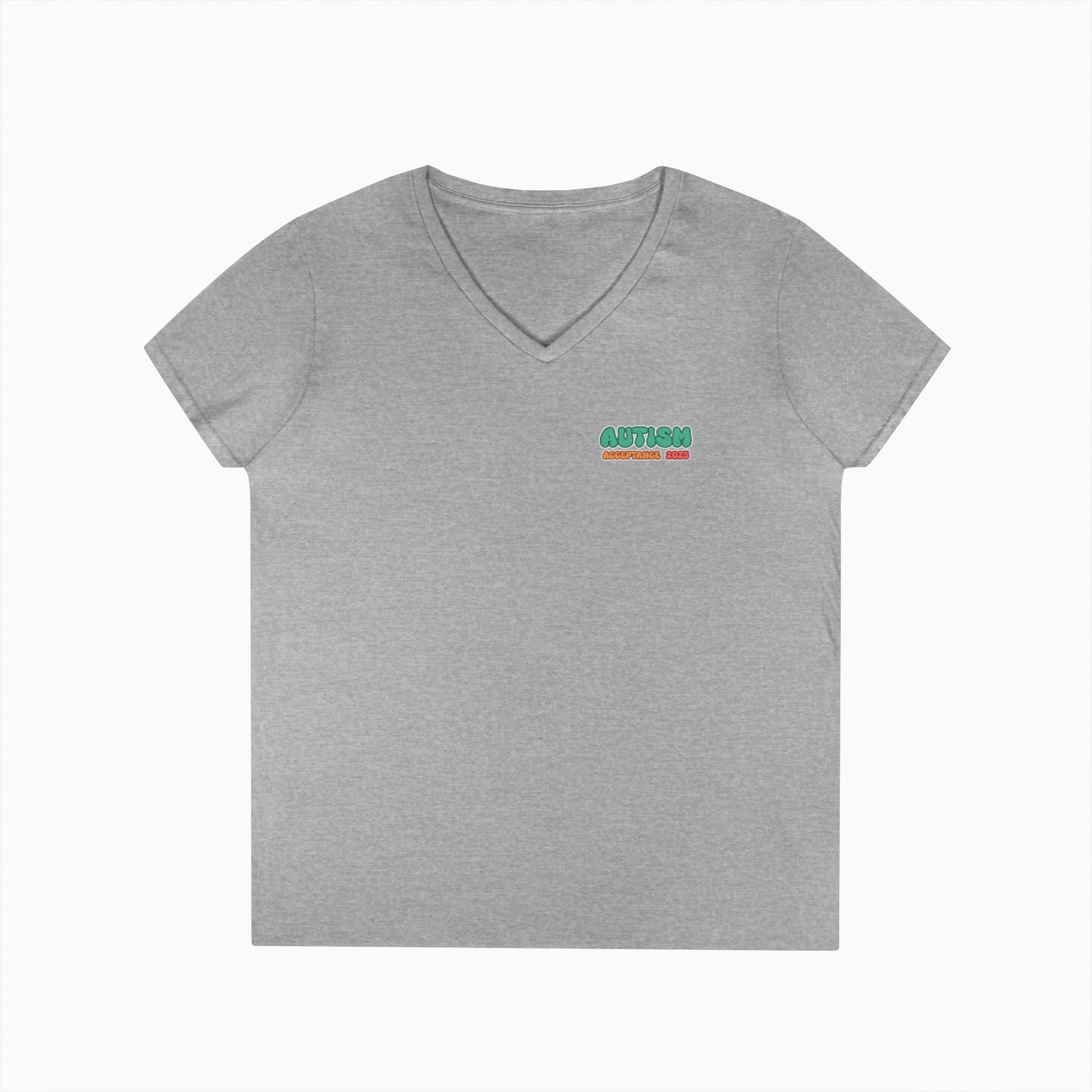 Autism Awareness 2025 - Celebrate Minds of All Kinds Ladies V-Neck T-Shirt