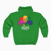 Autism Awareness 2025 - Spectrum in Bloom Zip Up Hoodie