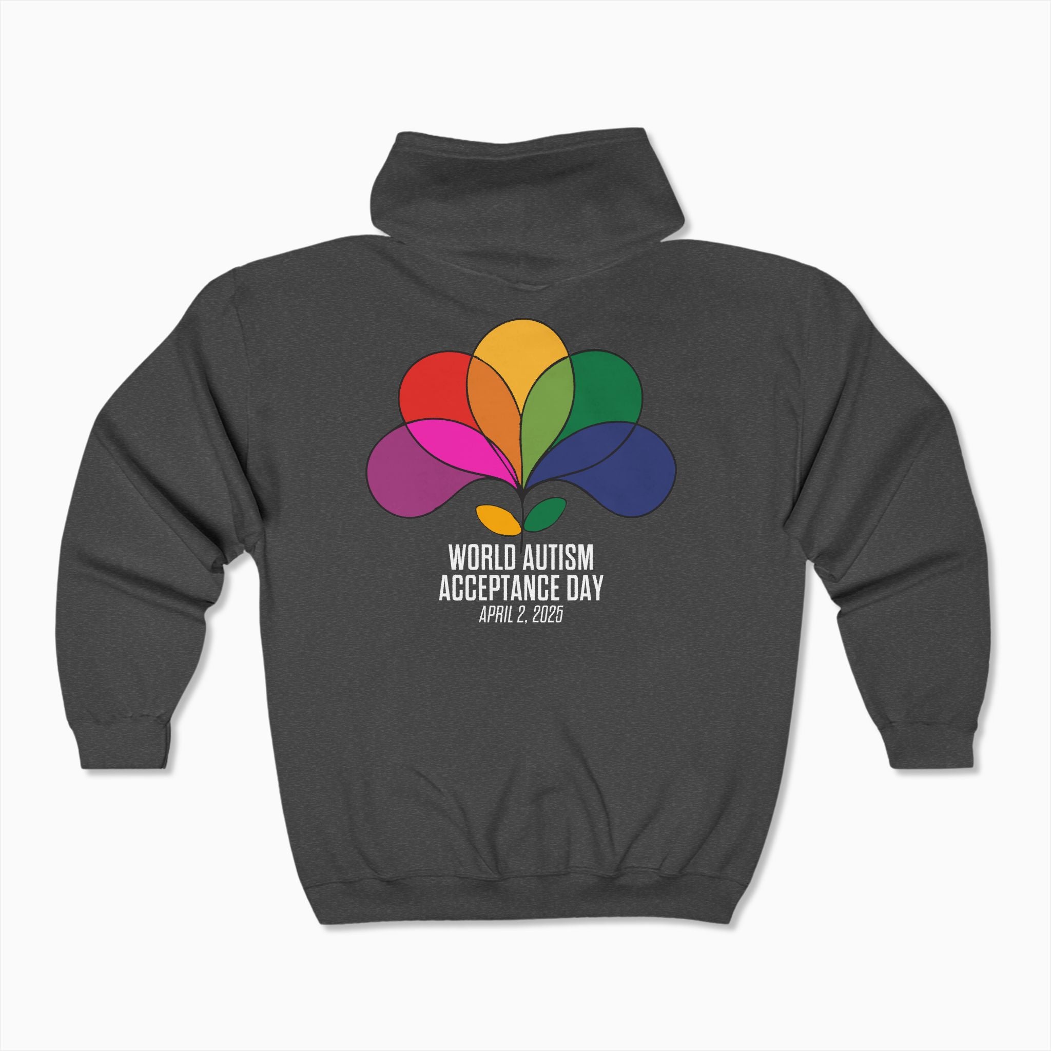 Autism Awareness 2025 - Spectrum in Bloom Zip Up Hoodie