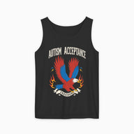 Autism Tank Top - Autism Acceptance Freedom Eagle Premium Tank Top - Daily Bloom
