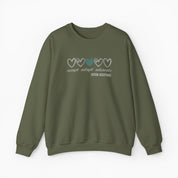 Accept Adapt Advocate Love Hearts Sweatshirt