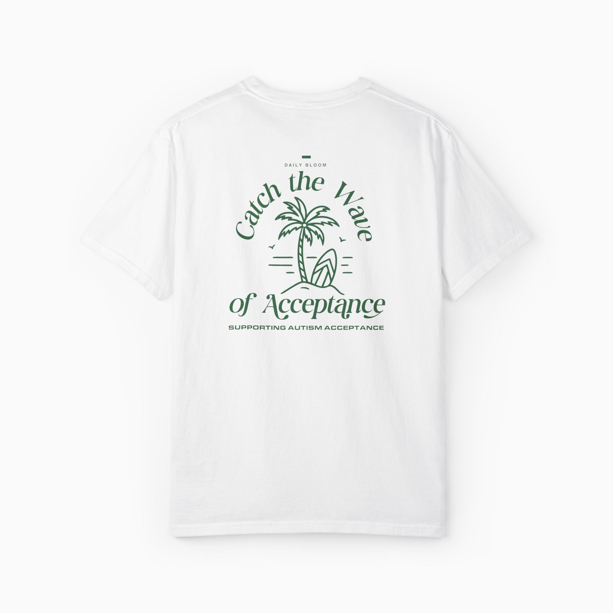 Autism T-Shirt - Catch the Wave of Acceptance Comfort Colors T-Shirt - Daily Bloom