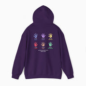 Autism Awareness 2025 - Affirmation Handprints Hoodie