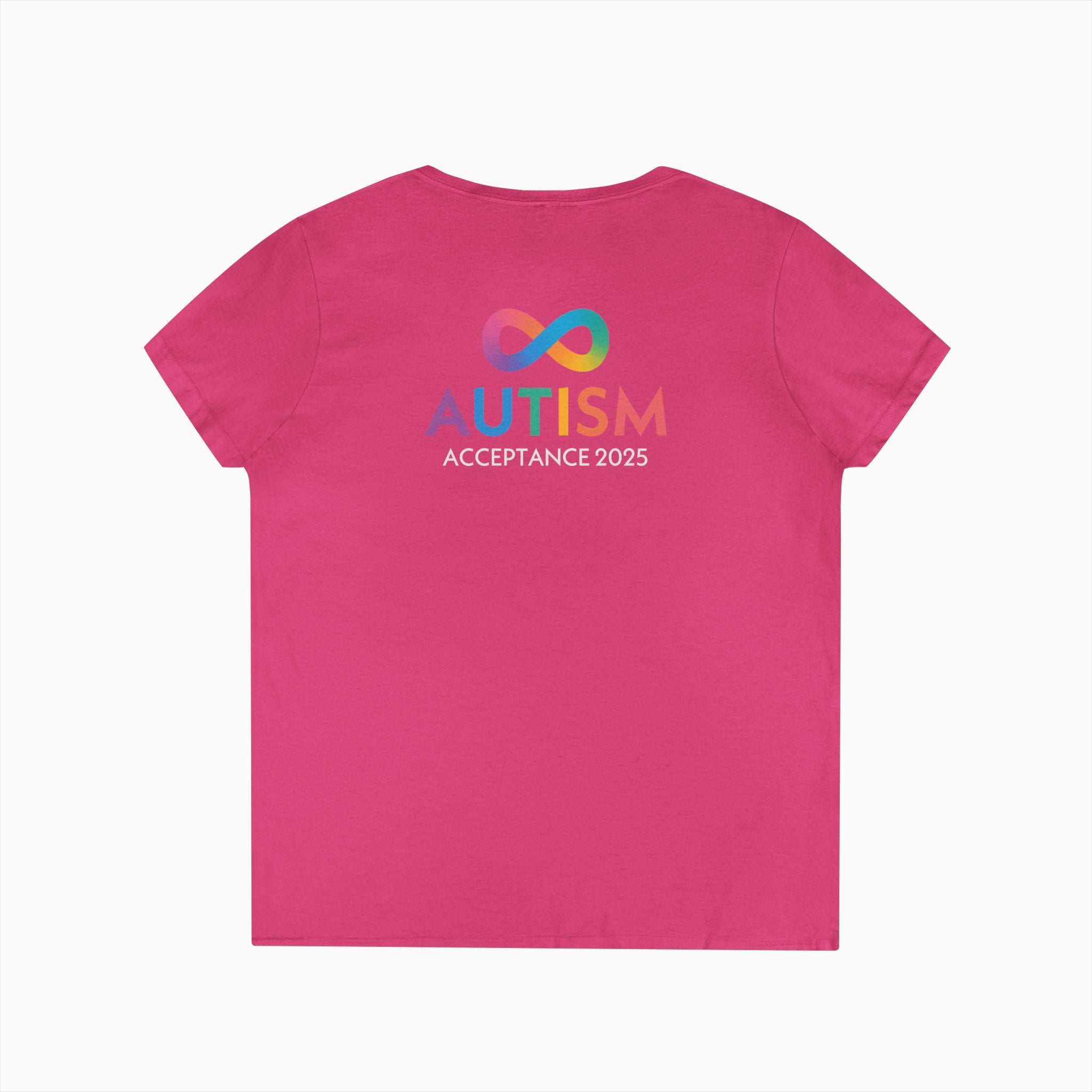 Autism Awareness 2025 - Infinity Acceptance Ladies V-Neck T-Shirt