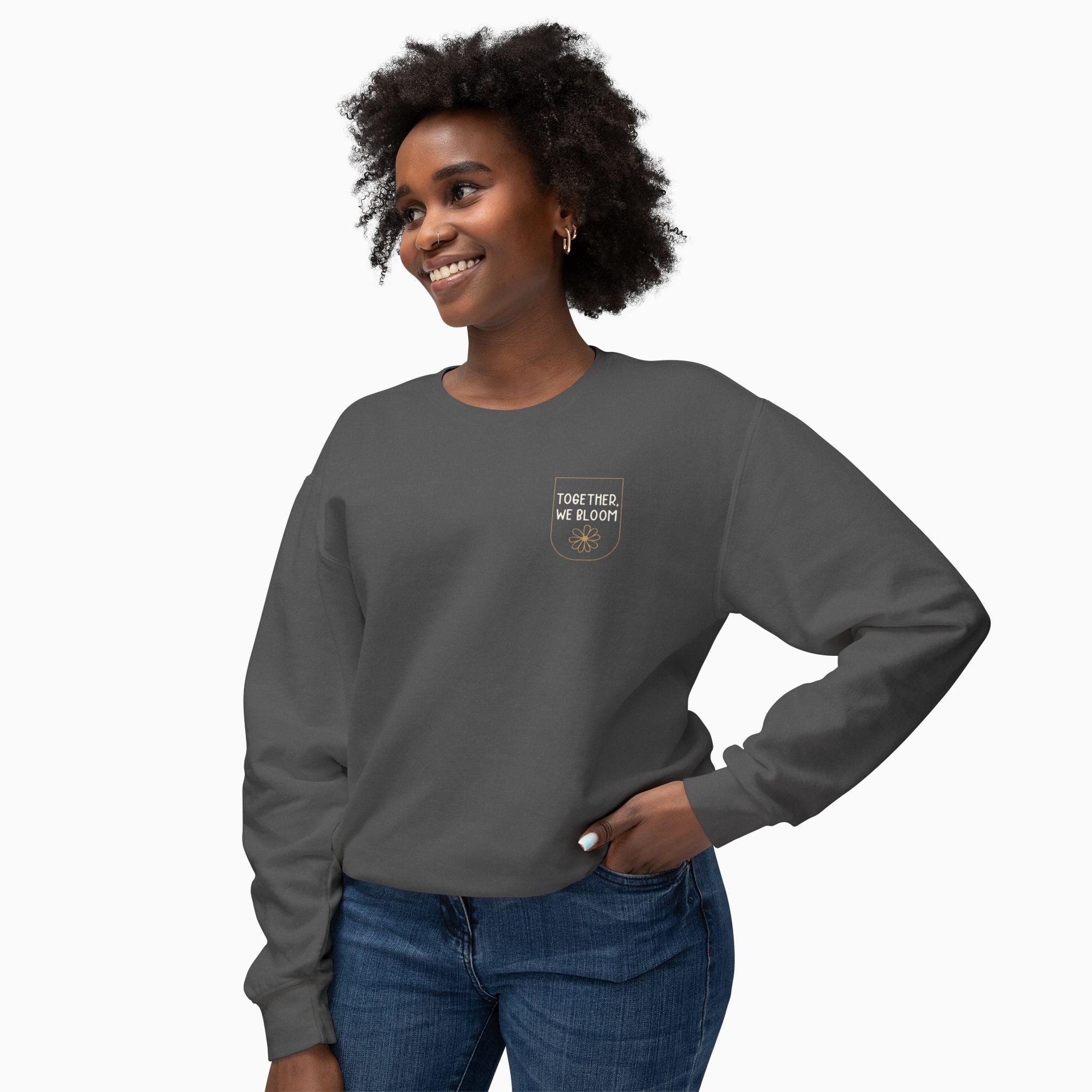 Together We Bloom Comfort Colors Lightweight Sweatshirt