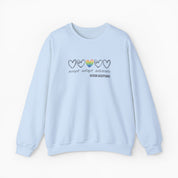 Accept Adapt Advocate Rainbow Love Heart Sweatshirt
