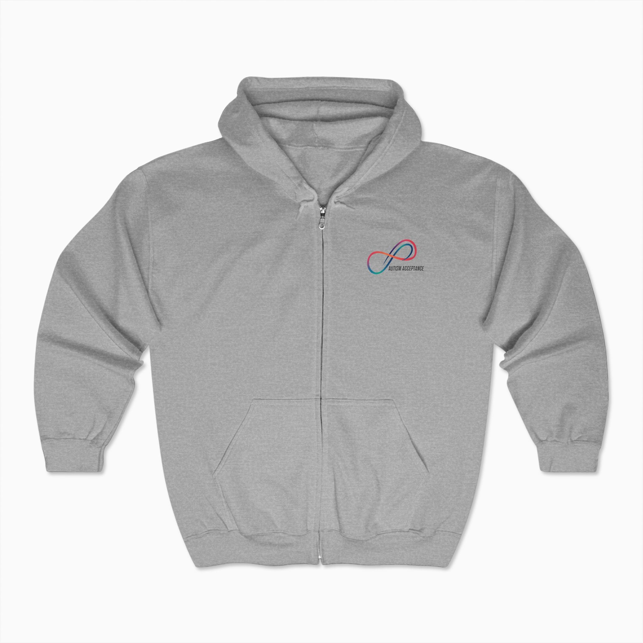 Autism Awareness 2025 - Loop of Acceptance Zip Up Hoodie