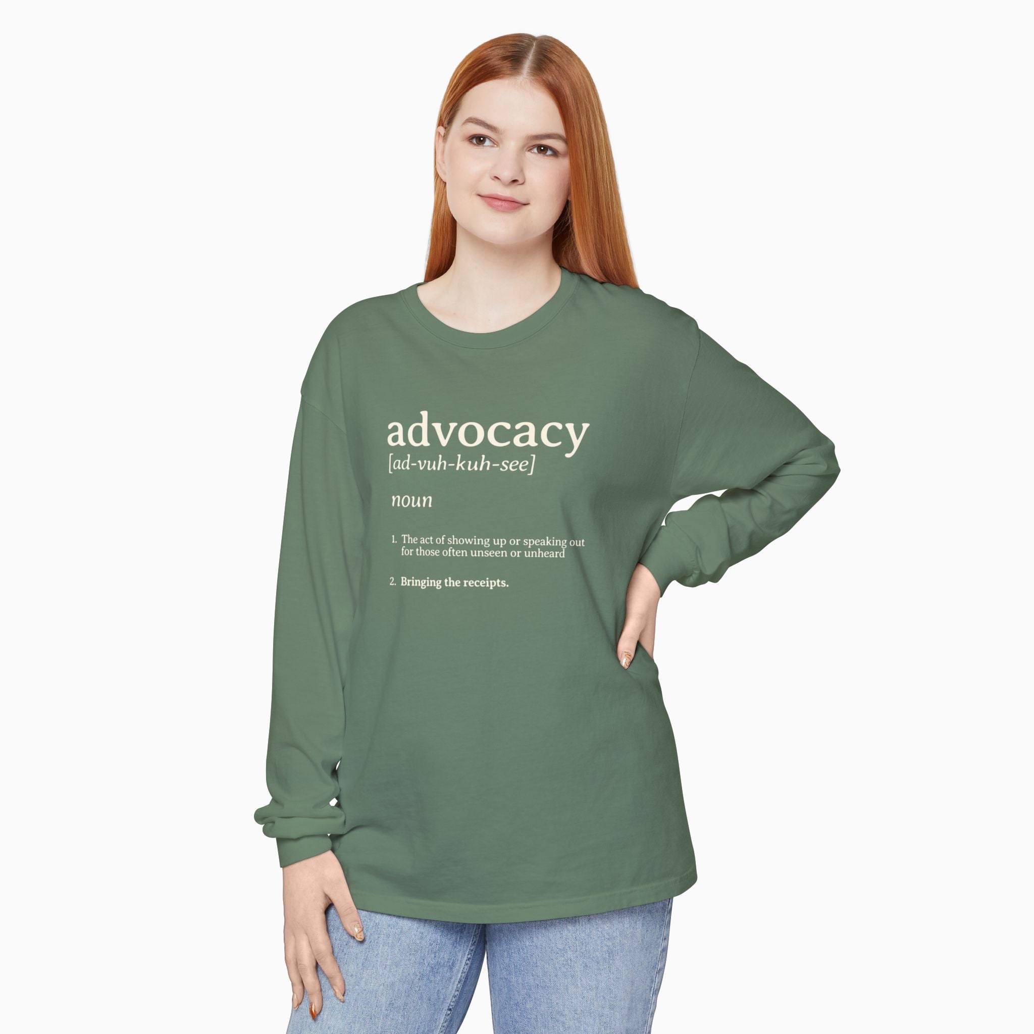 Advocacy Definition Comfort Colors Long Sleeve T-Shirt