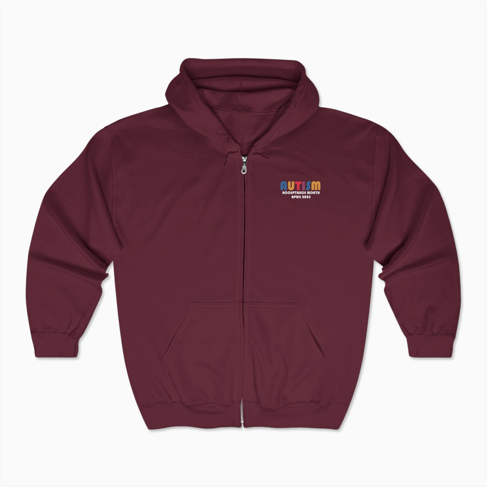 Autism Awareness 2025 - Tree of Acceptance Zip Up Hoodie