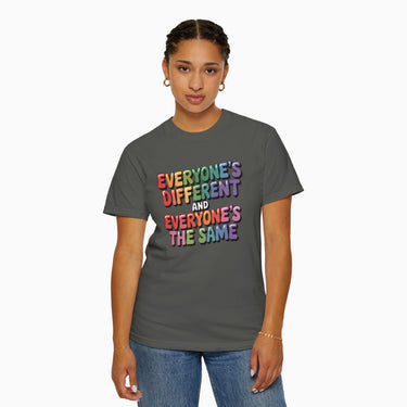 Autism T-Shirt - Everyone's Different and Everyone's the Same Comfort Colors Tee - Daily Bloom