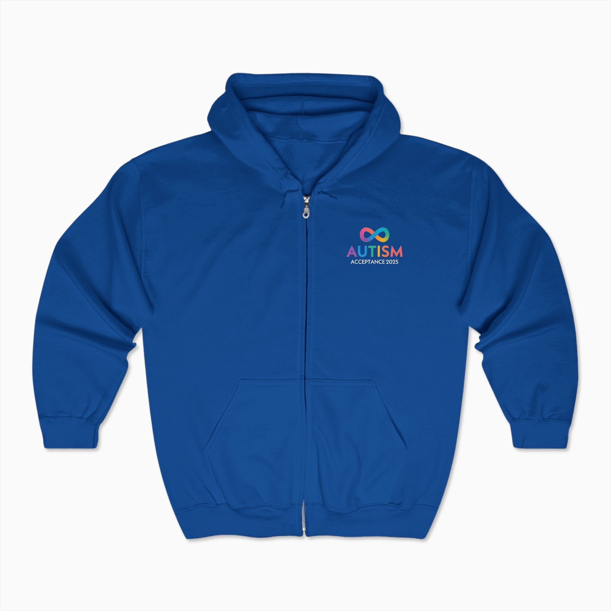 Autism Awareness 2025 - Infinity Acceptance Zip Up Hoodie