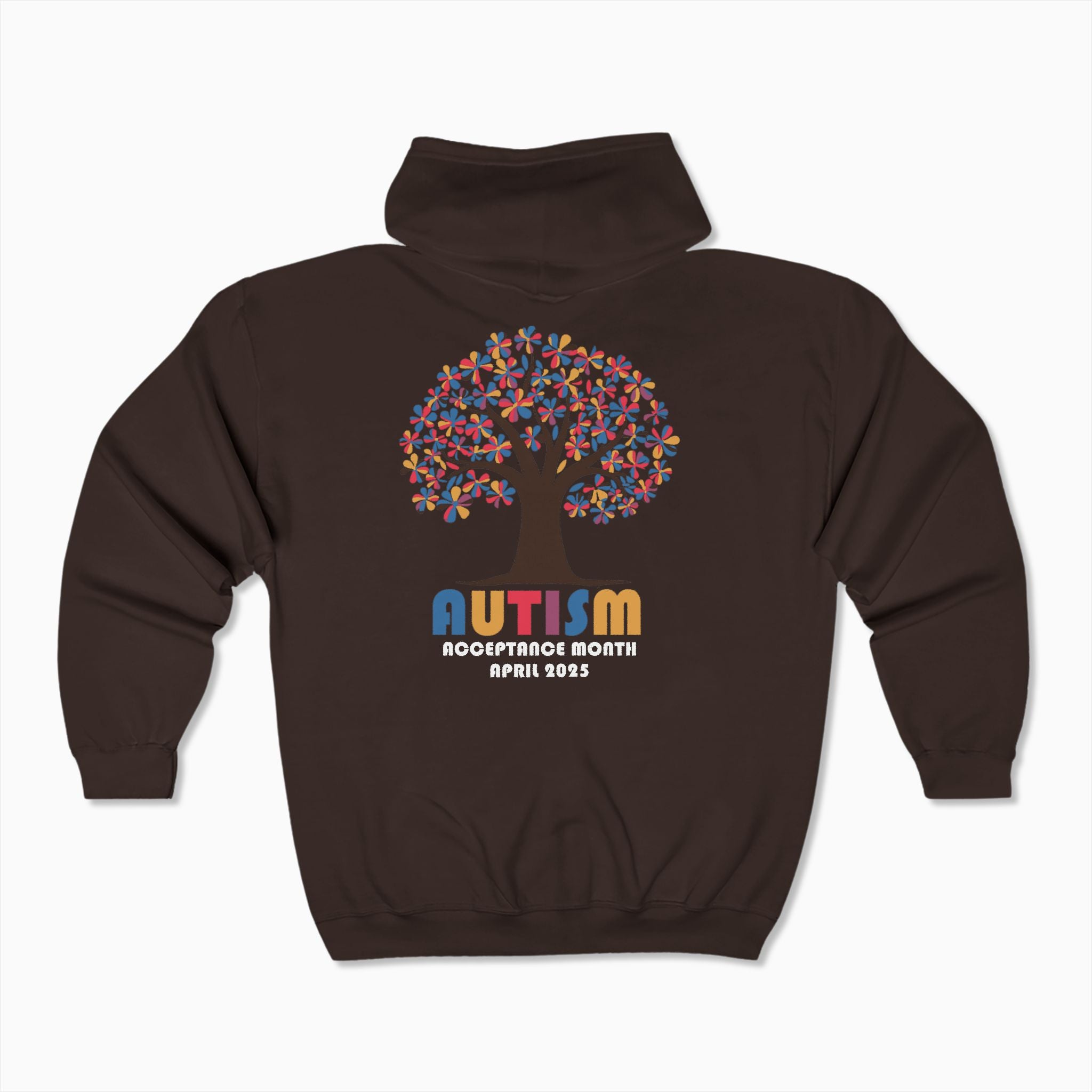 Autism Awareness 2025 - Tree of Acceptance Zip Up Hoodie