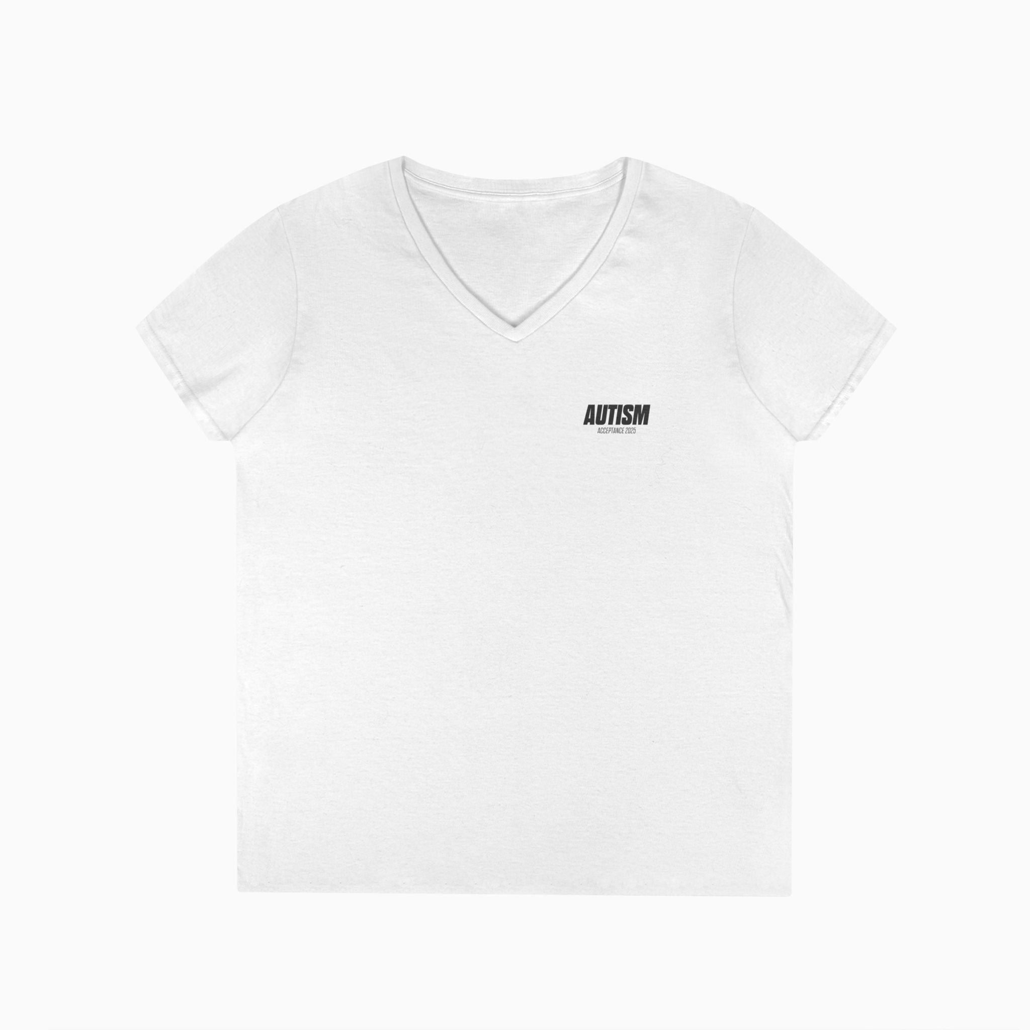 Autism Awareness 2025 - Brainbow Ladies V-Neck T-Shirt