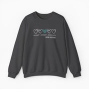 Accept Adapt Advocate Love Hearts Sweatshirt
