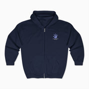 Autism Awareness 2025 - Affirmations Handprints Zip Up Hoodie