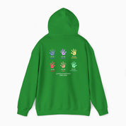 Autism Awareness 2025 - Affirmation Handprints Hoodie