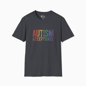 Autism Acceptance Grunge Rainbow Tee