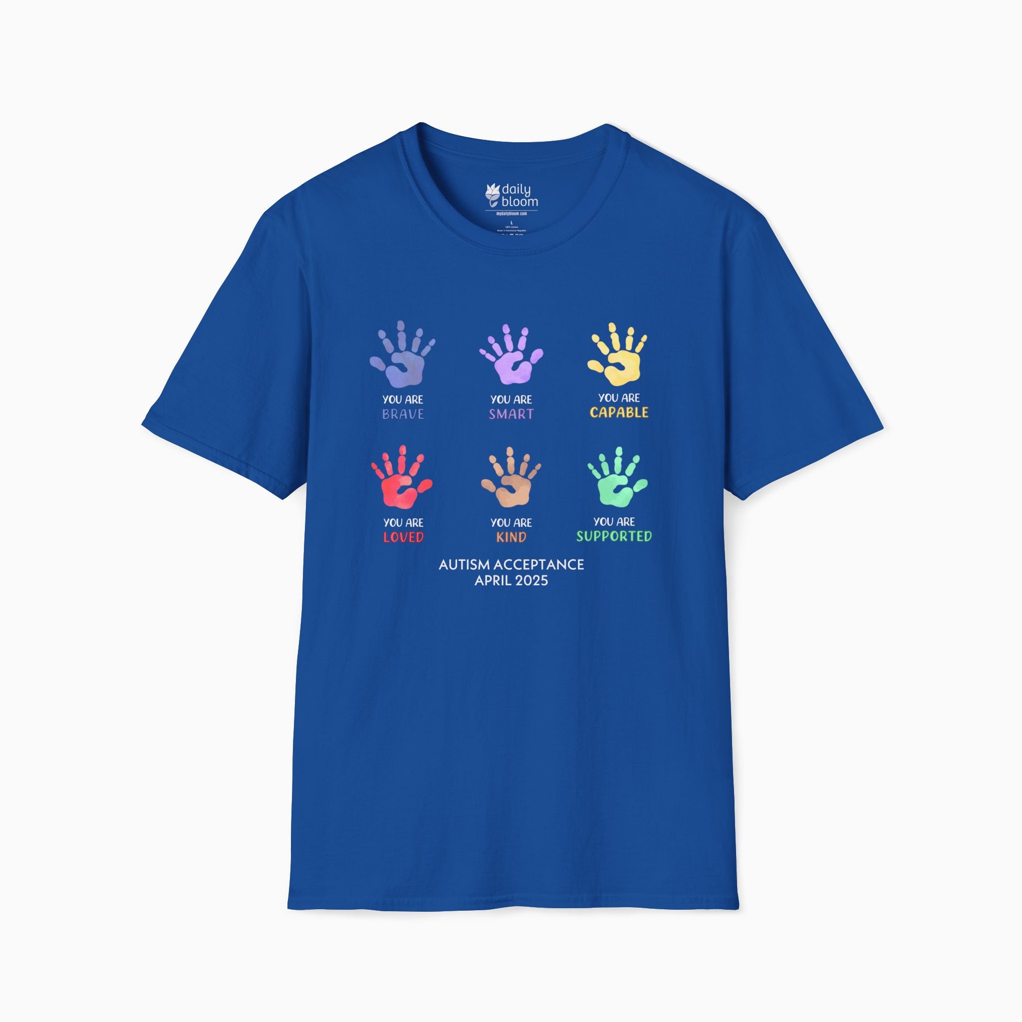 Autism Awareness 2025 - Affirmation Handprints T-Shirt