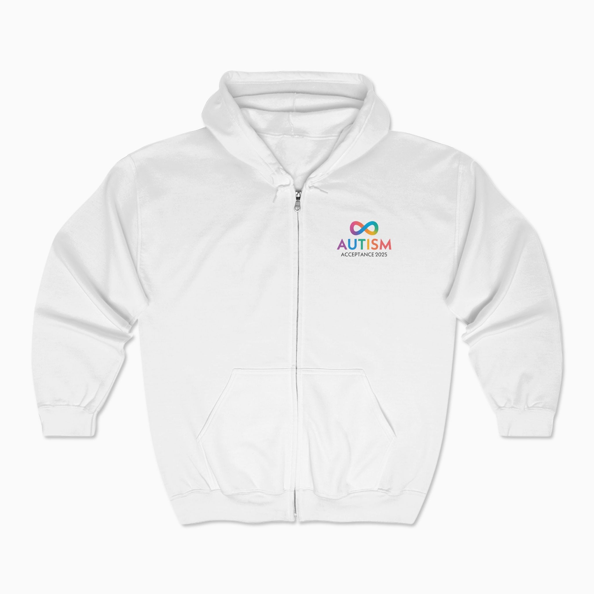 Autism Awareness 2025 - Infinity Acceptance Zip Up Hoodie