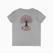 Autism Awareness 2025 - Tree of Acceptance Ladies V-Neck T-Shirt