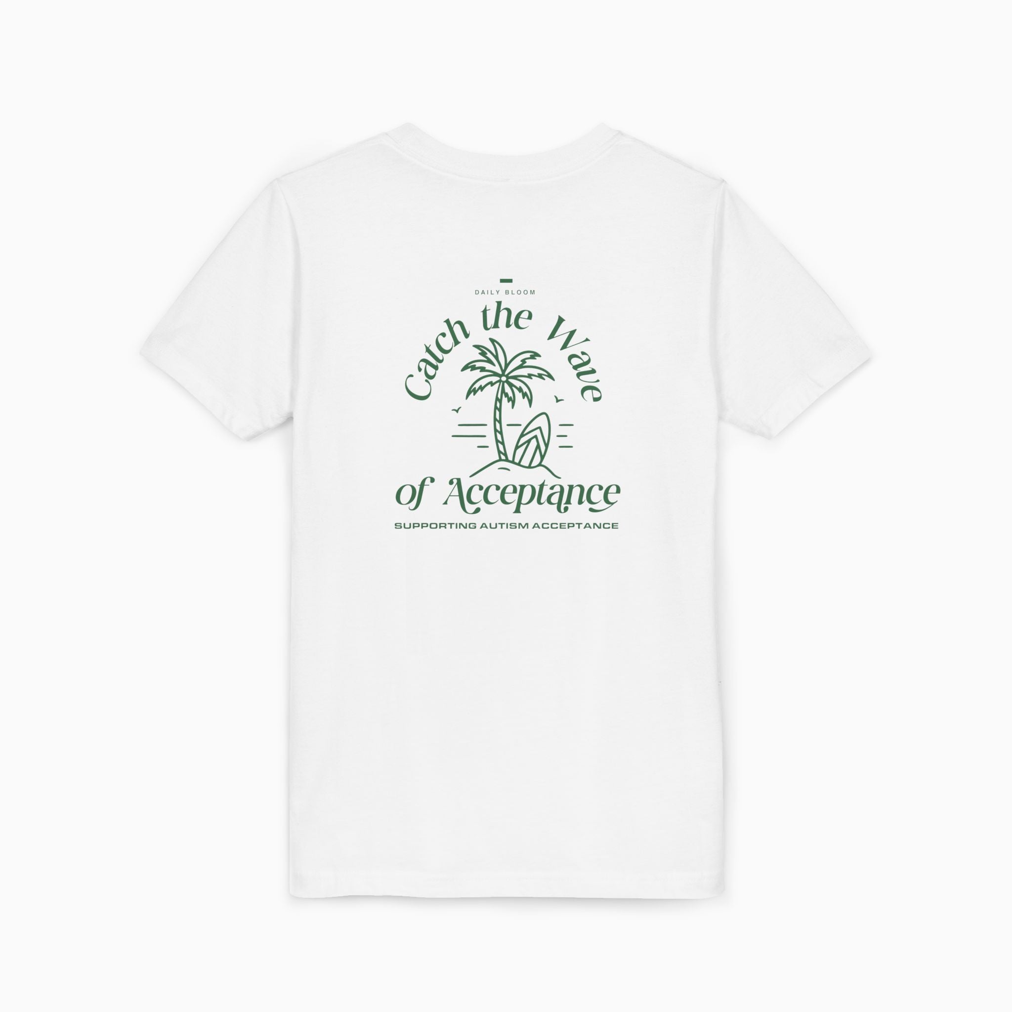 Autism T-Shirt - Catch the Wave of Acceptance Youth T-Shirt - Daily Bloom