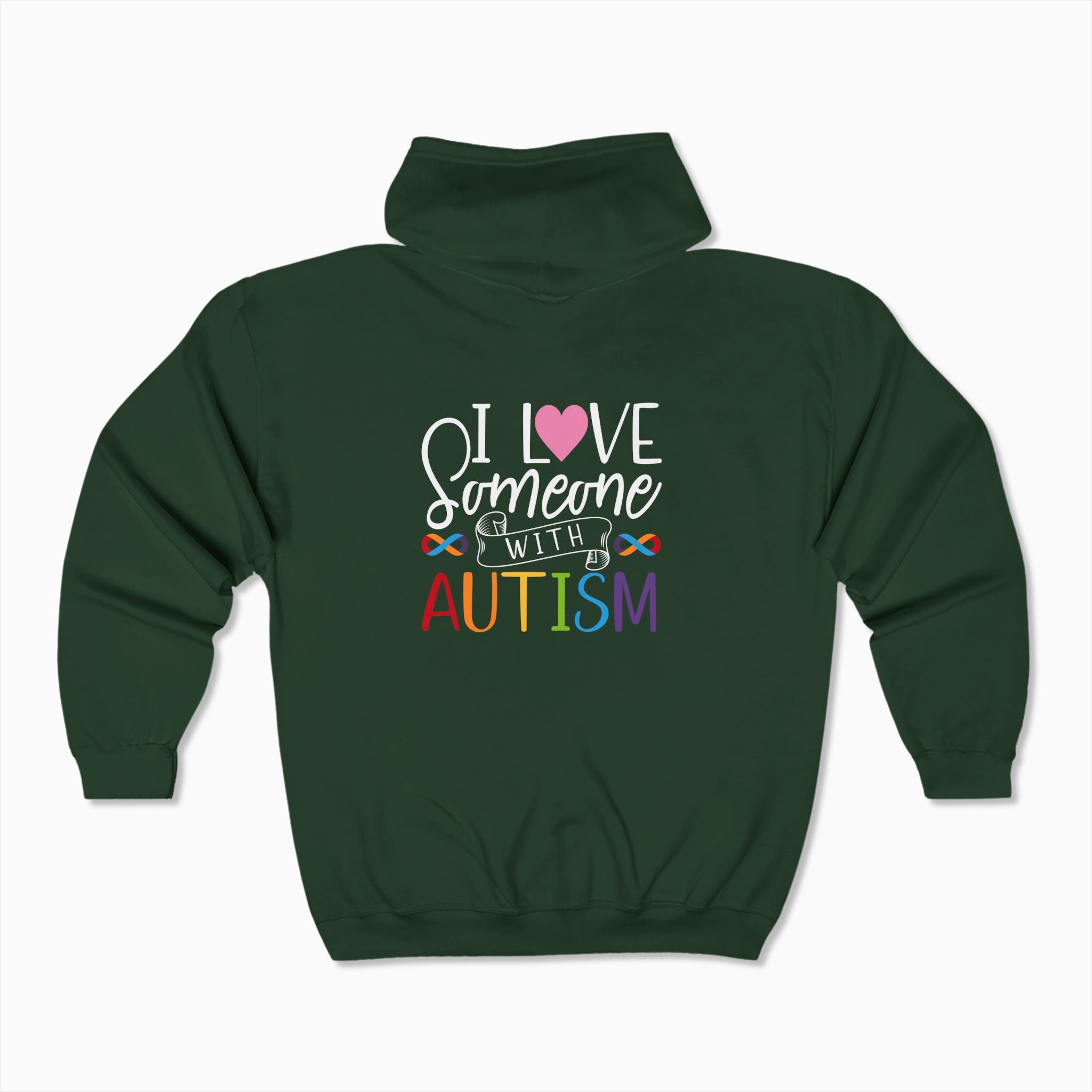 I Love Someone With Autism Zip Up Hoodie