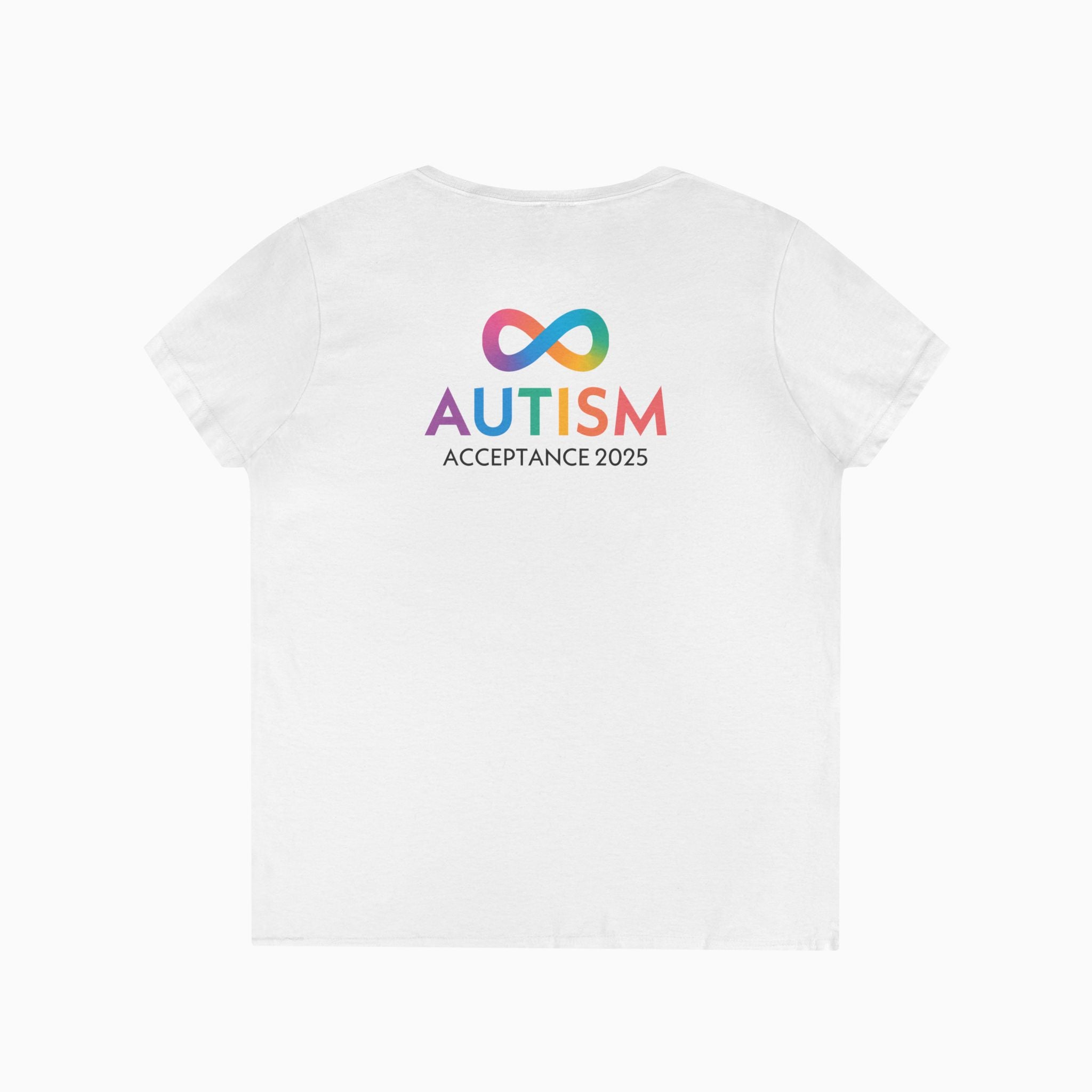Autism Awareness 2025 - Infinity Acceptance Ladies V-Neck T-Shirt