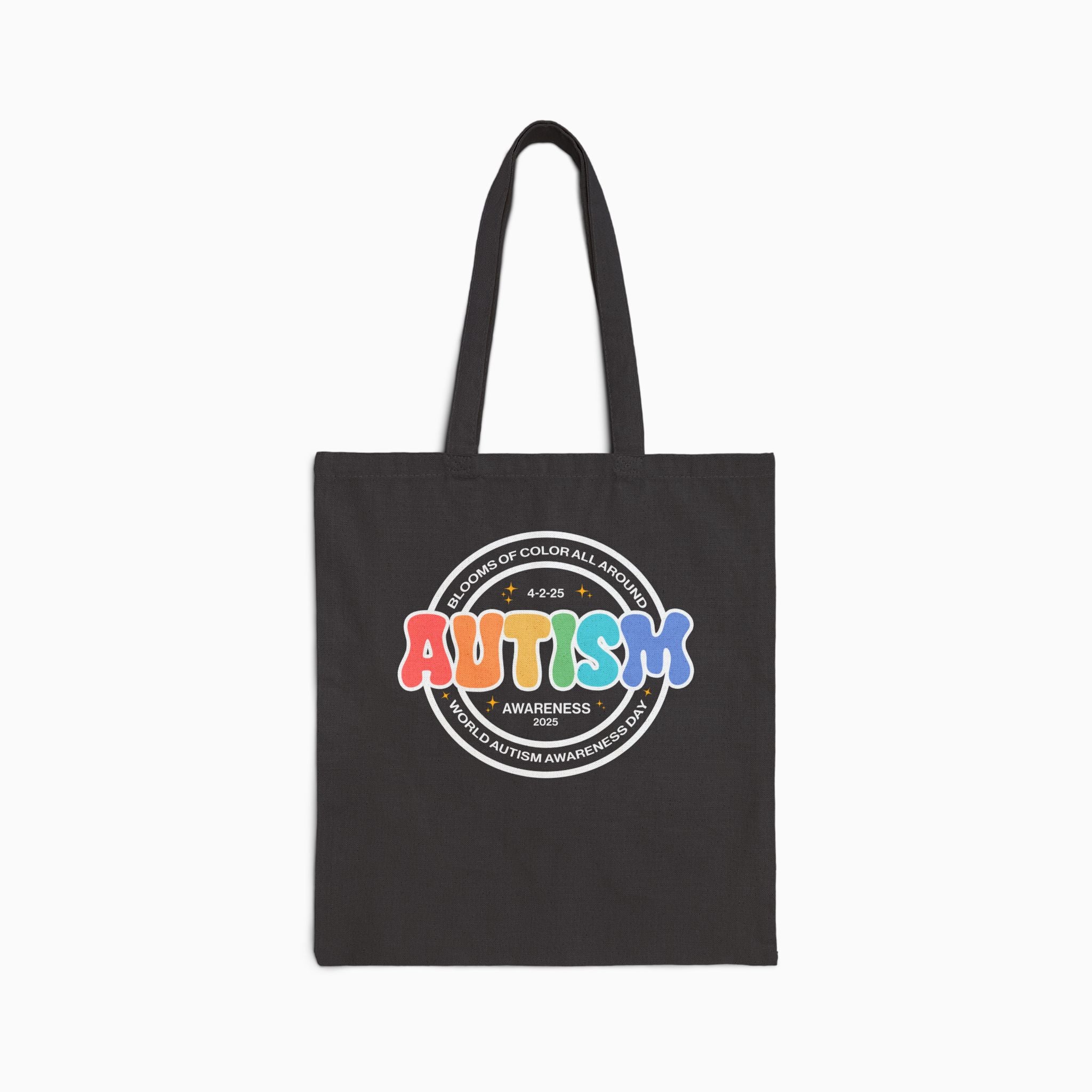 Autism Awareness 2025 - Blooms of Color All Around Canvas Tote Bag