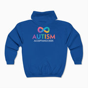 Autism Awareness 2025 - Infinity Acceptance Zip Up Hoodie