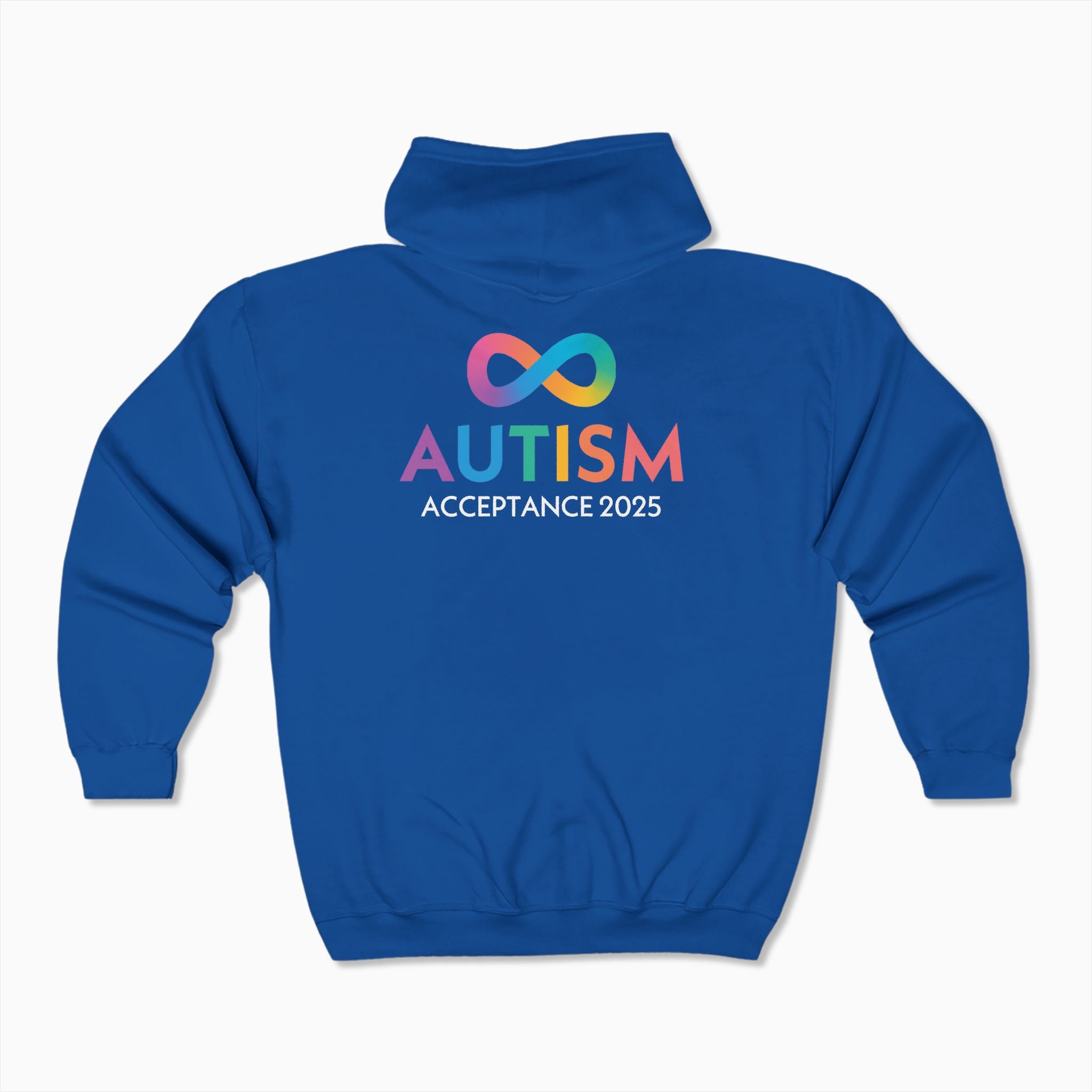 Autism Awareness 2025 - Infinity Acceptance Zip Up Hoodie