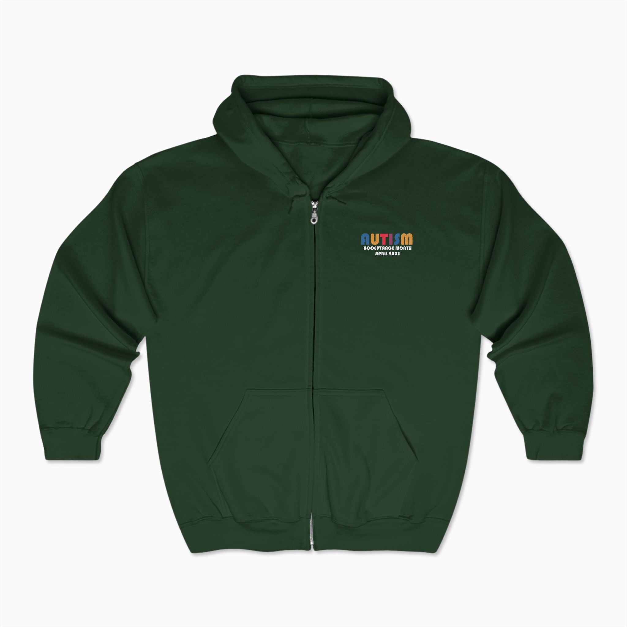 Autism Awareness 2025 - Tree of Acceptance Zip Up Hoodie