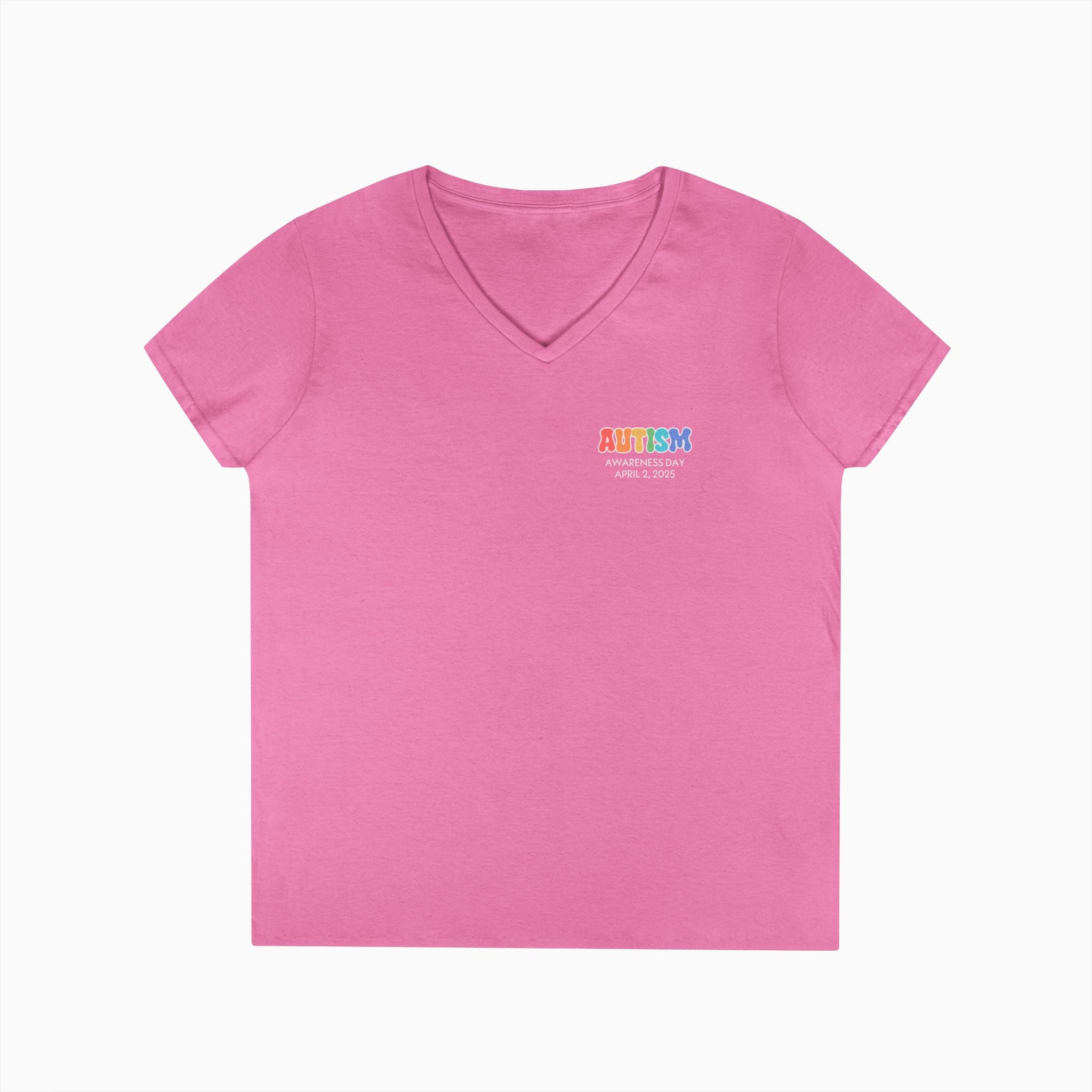 Autism Awareness 2025 - Blooms of Color All Around Ladies V-Neck T-Shirt