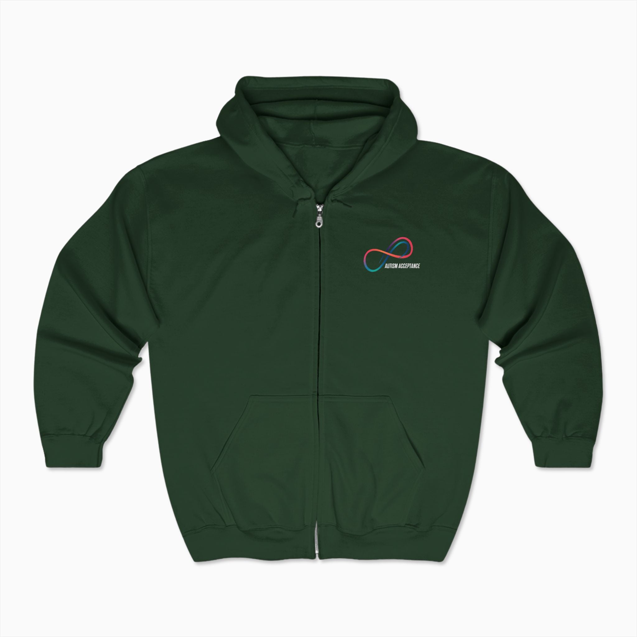 Autism Awareness 2025 - Loop of Acceptance Zip Up Hoodie