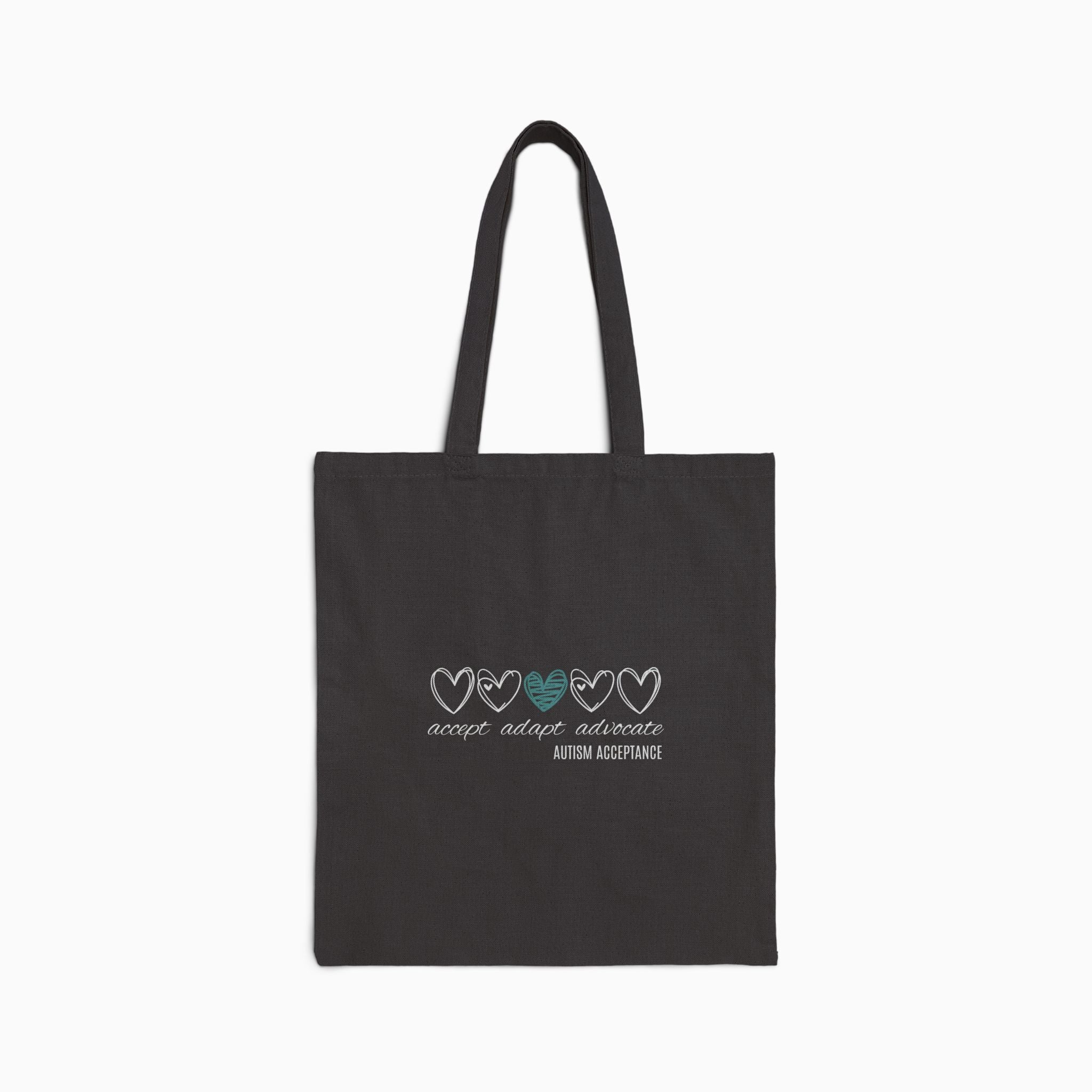 Accept Adapt Advocate Love Hearts Tote Bag