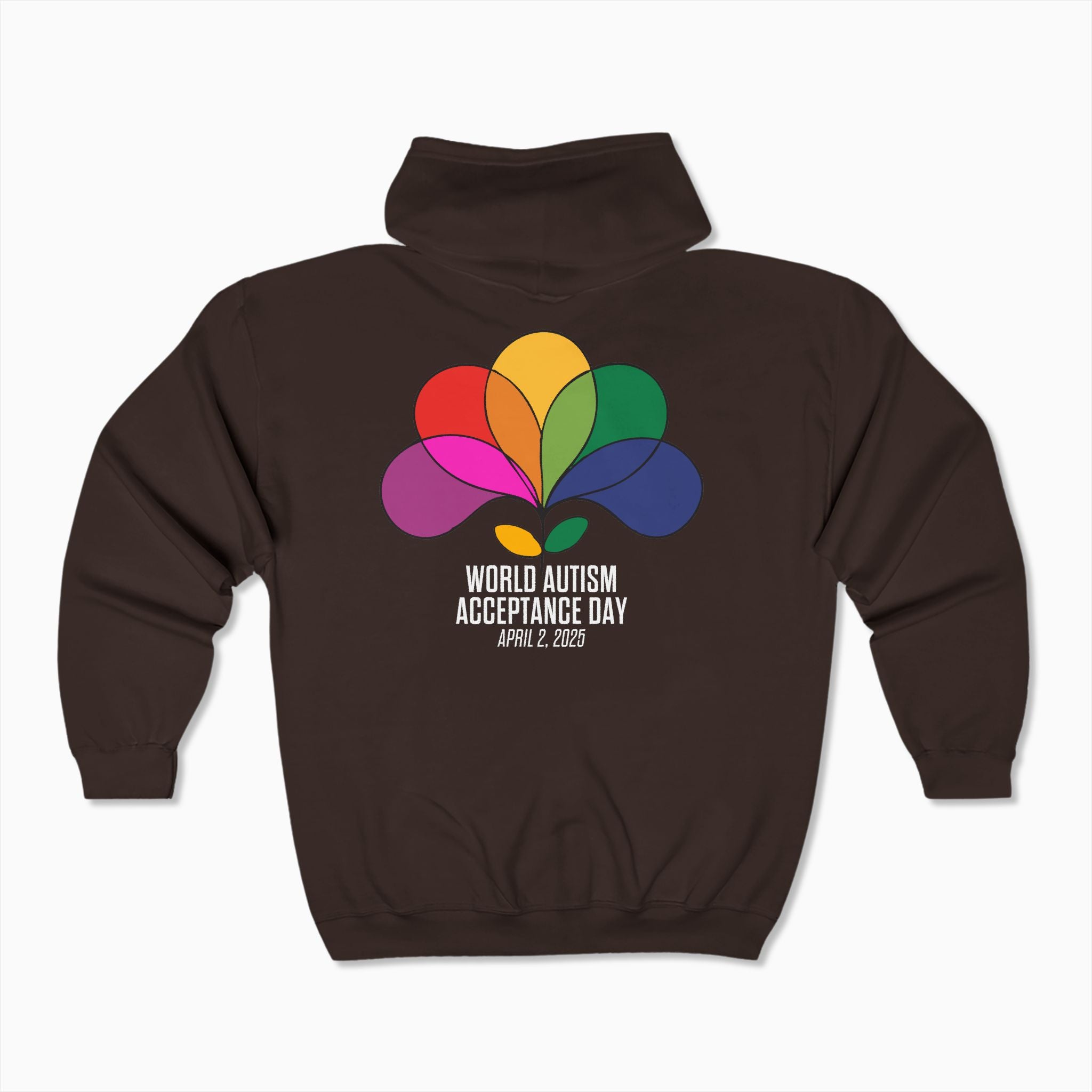 Autism Awareness 2025 - Spectrum in Bloom Zip Up Hoodie