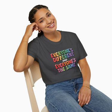Autism T-Shirt - Everyone's Different and Everyone's the Same Tag - Free Tee - Daily Bloom