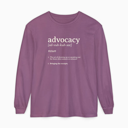 Advocacy Definition Comfort Colors Long Sleeve T-Shirt