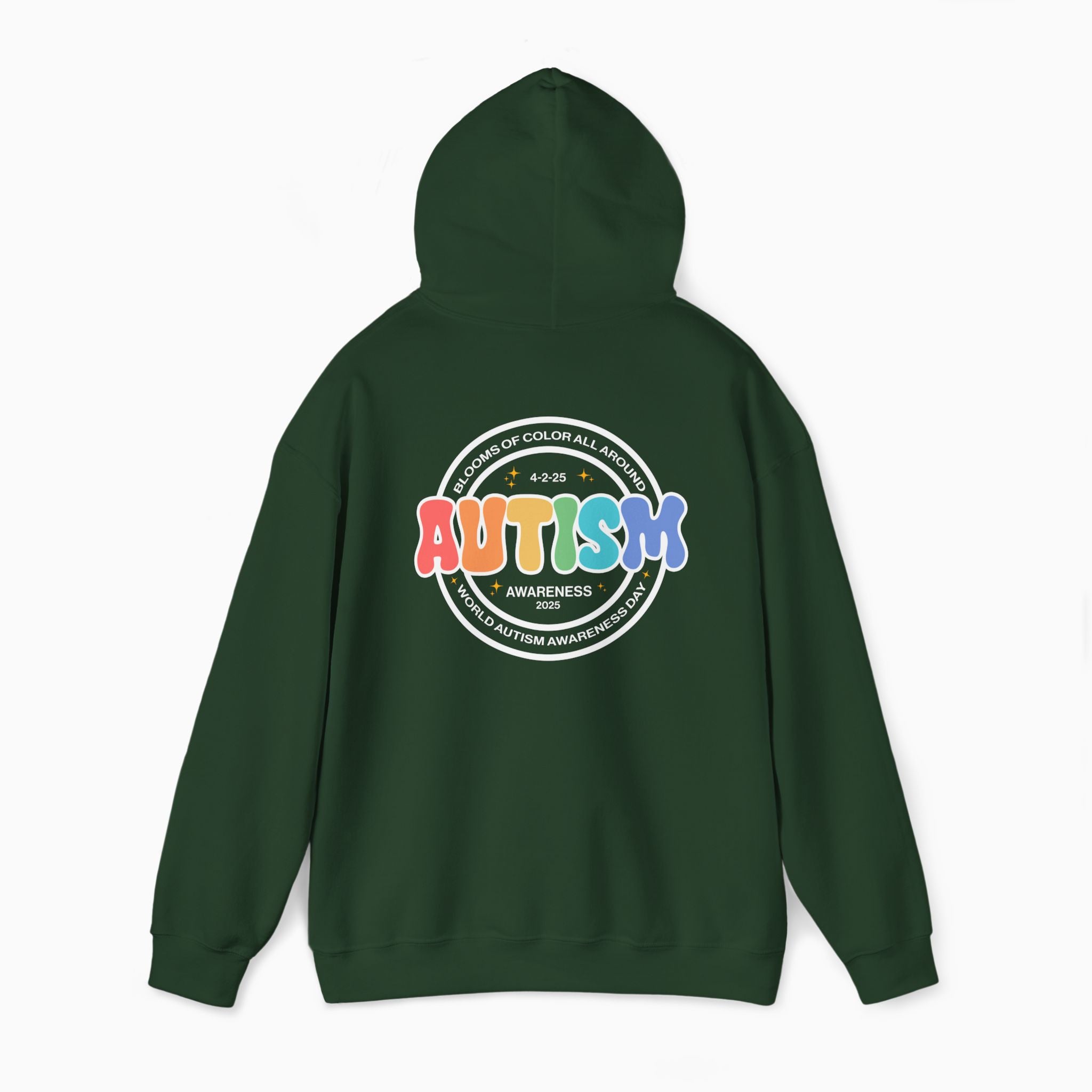 Autism Awareness 2025 - Blooms of Color All Around Hoodie