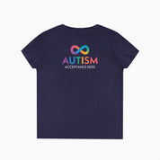 Autism Awareness 2025 - Infinity Acceptance Ladies V-Neck T-Shirt