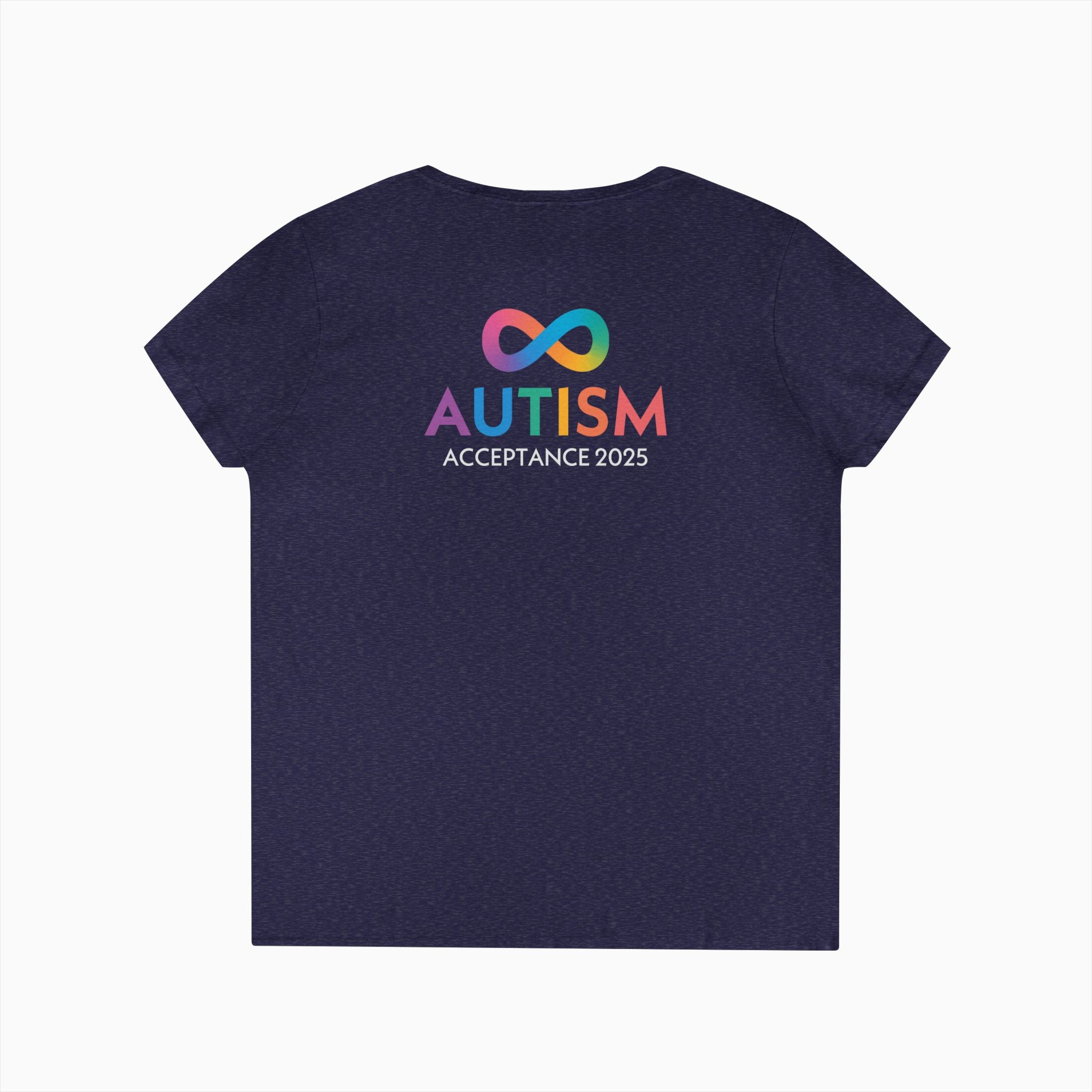 Autism Awareness 2025 - Infinity Acceptance Ladies V-Neck T-Shirt