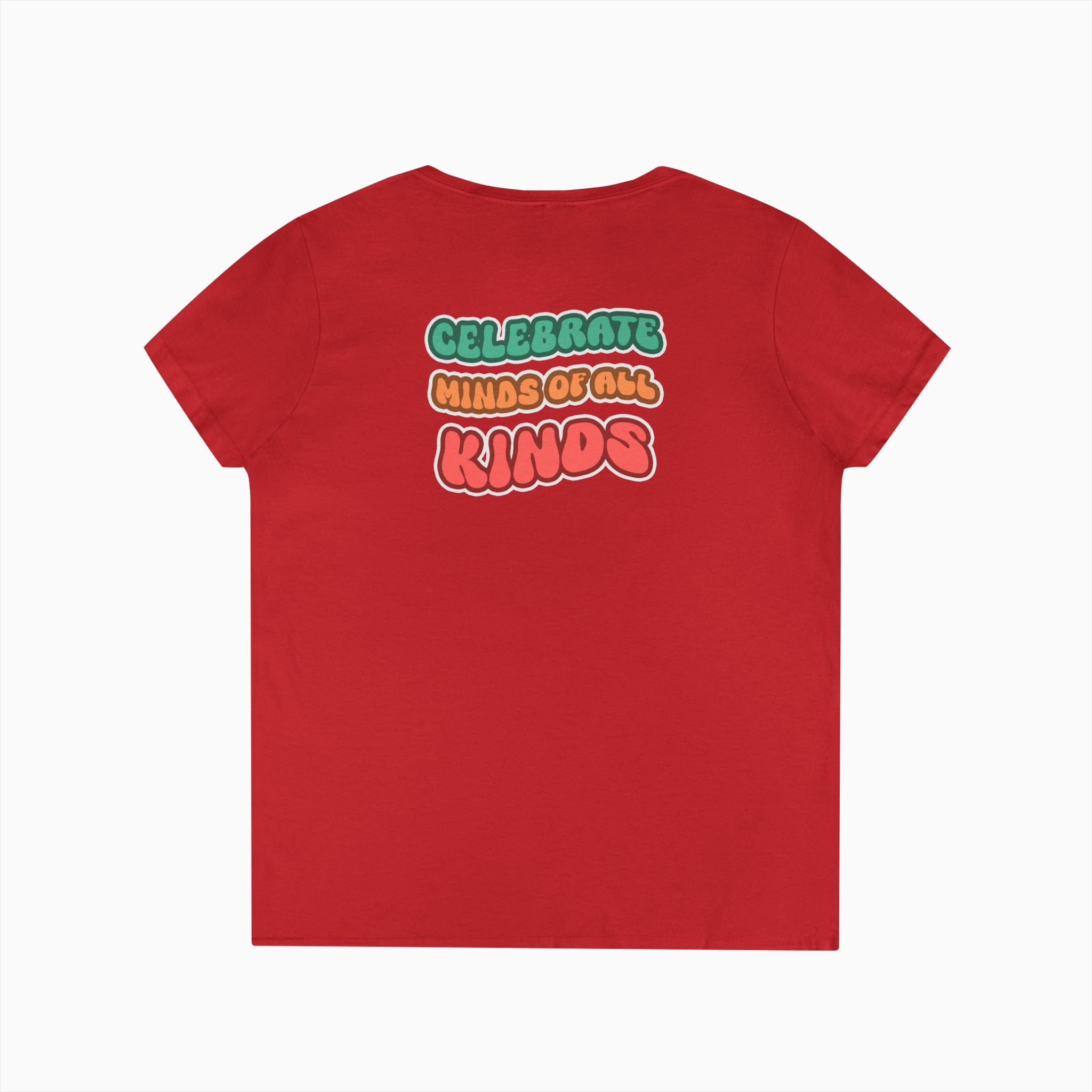 Autism Awareness 2025 - Celebrate Minds of All Kinds Ladies V-Neck T-Shirt