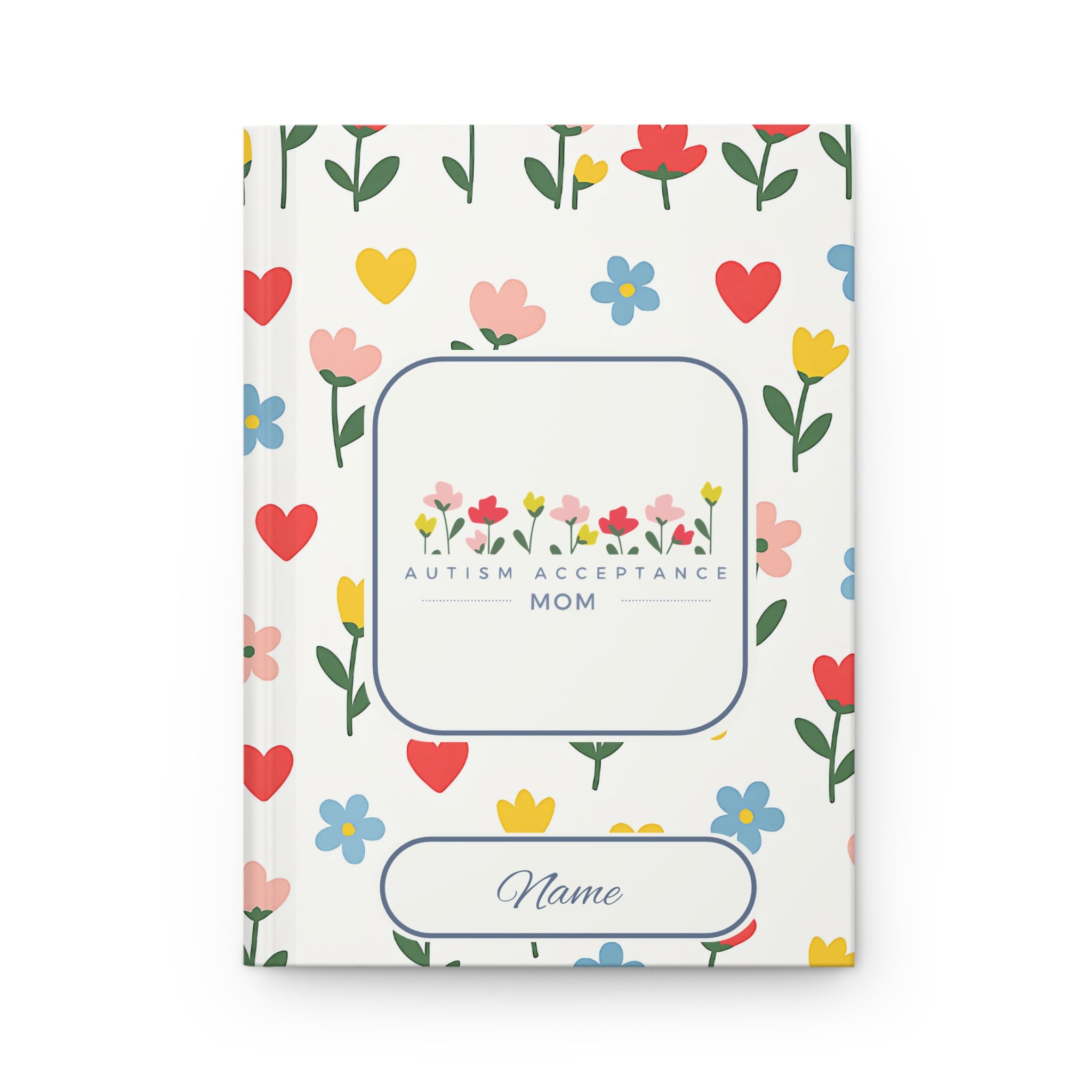 Mothers Day 2025 - Autism Acceptance Mom Personalized Hardcover Journal Notebook