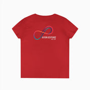 Autism Awareness 2025 - Loop of Acceptance Ladies V-Neck T-Shirt