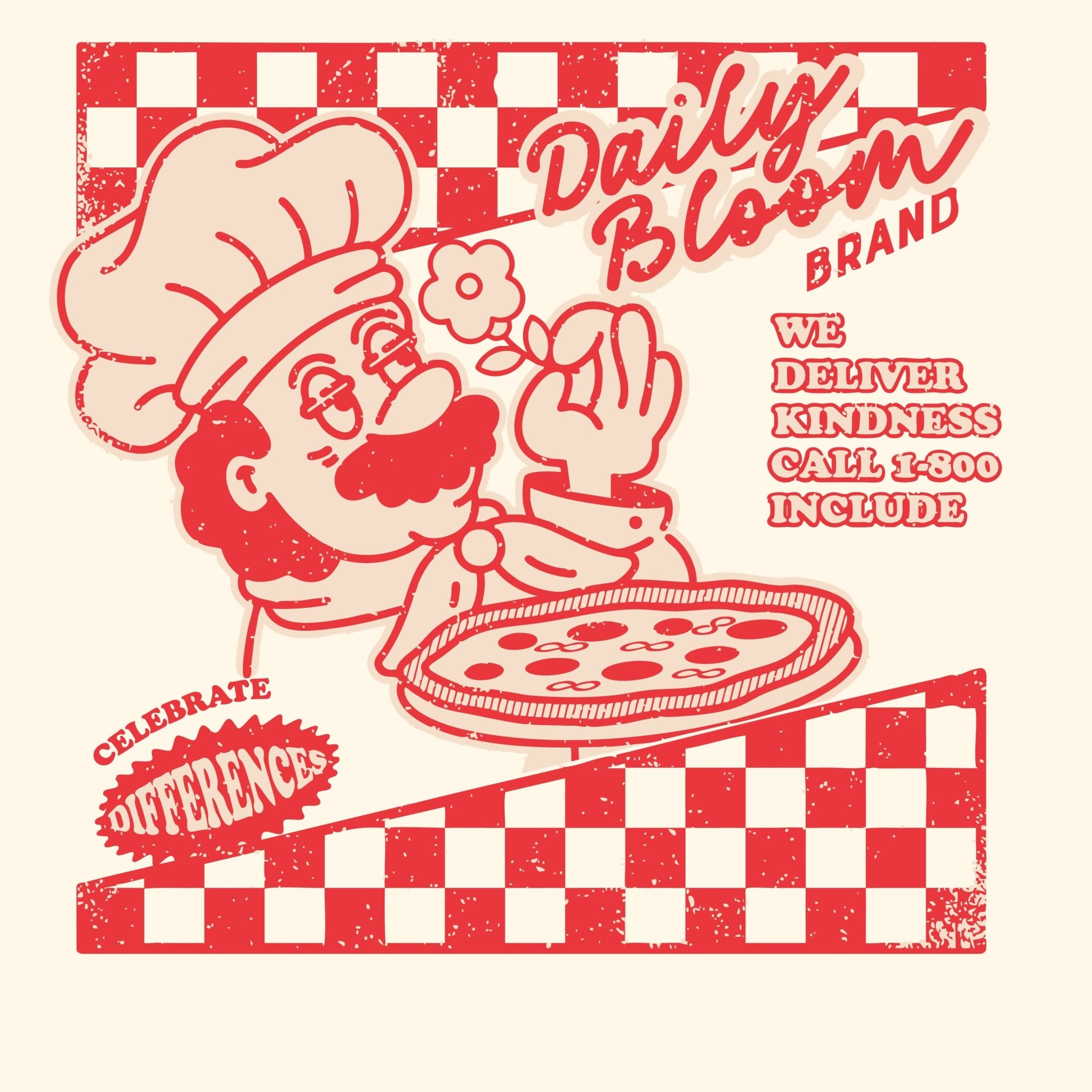 Autism Sweatshirt - We Deliver Kindness Comfort Colors Lightweight Sweatshirt - Daily Bloom