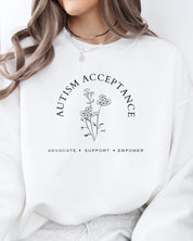 Autism Acceptance - Advocate Support Empower Sweatshirt
