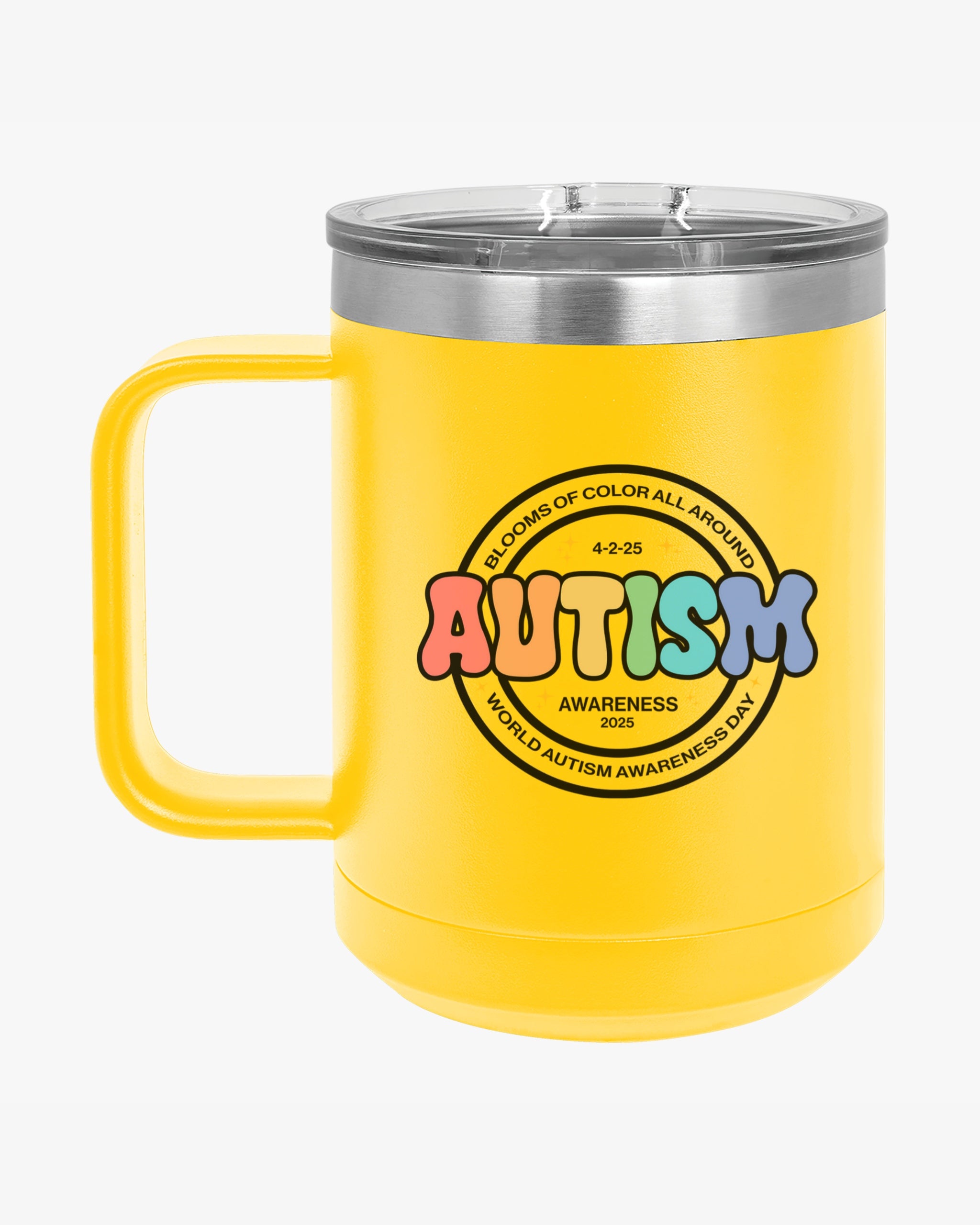 Autism Awareness 2025 - Blooms of Color All Around Coffee Mug Tumbler
