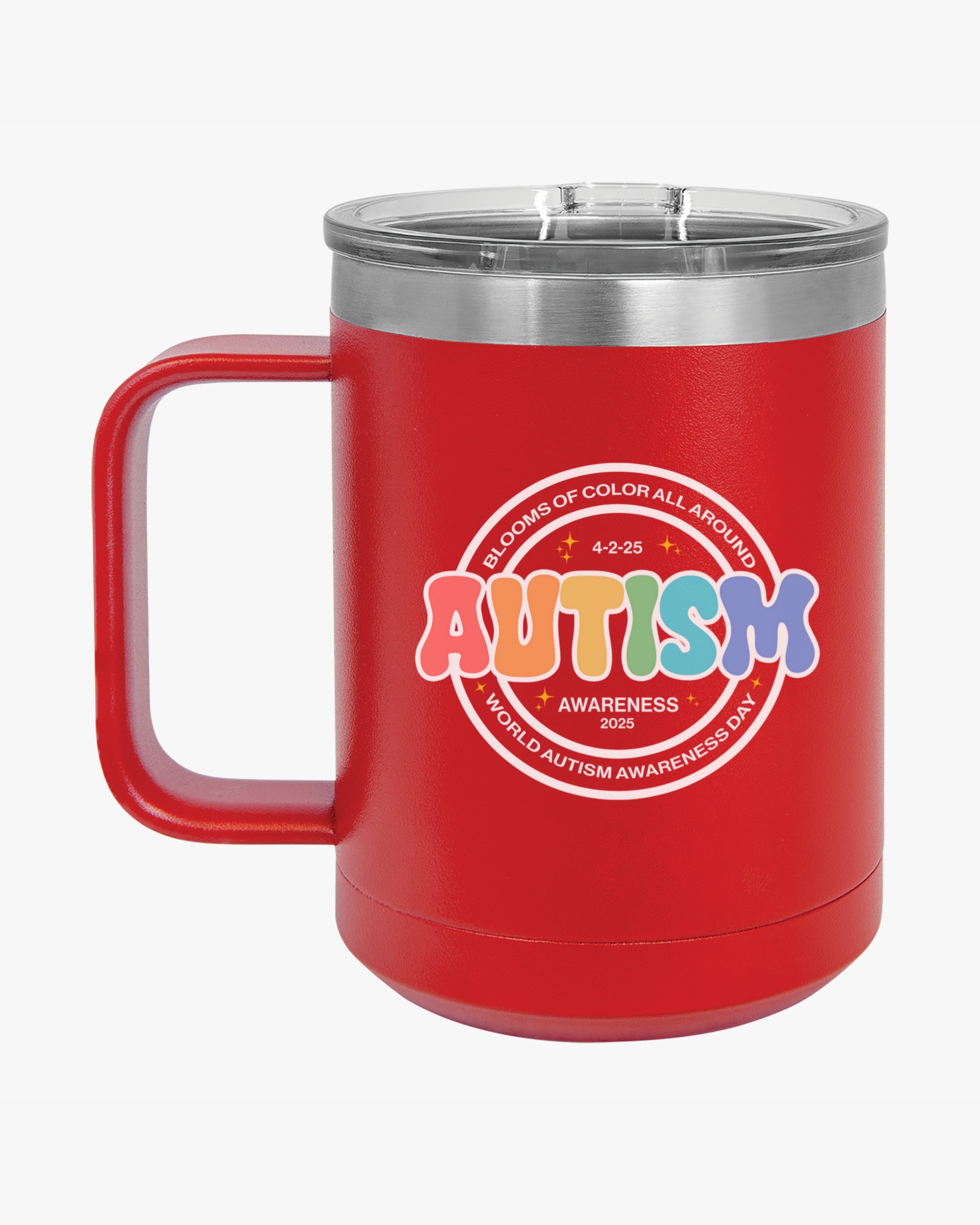 Autism Awareness 2025 - Blooms of Color All Around Coffee Mug Tumbler
