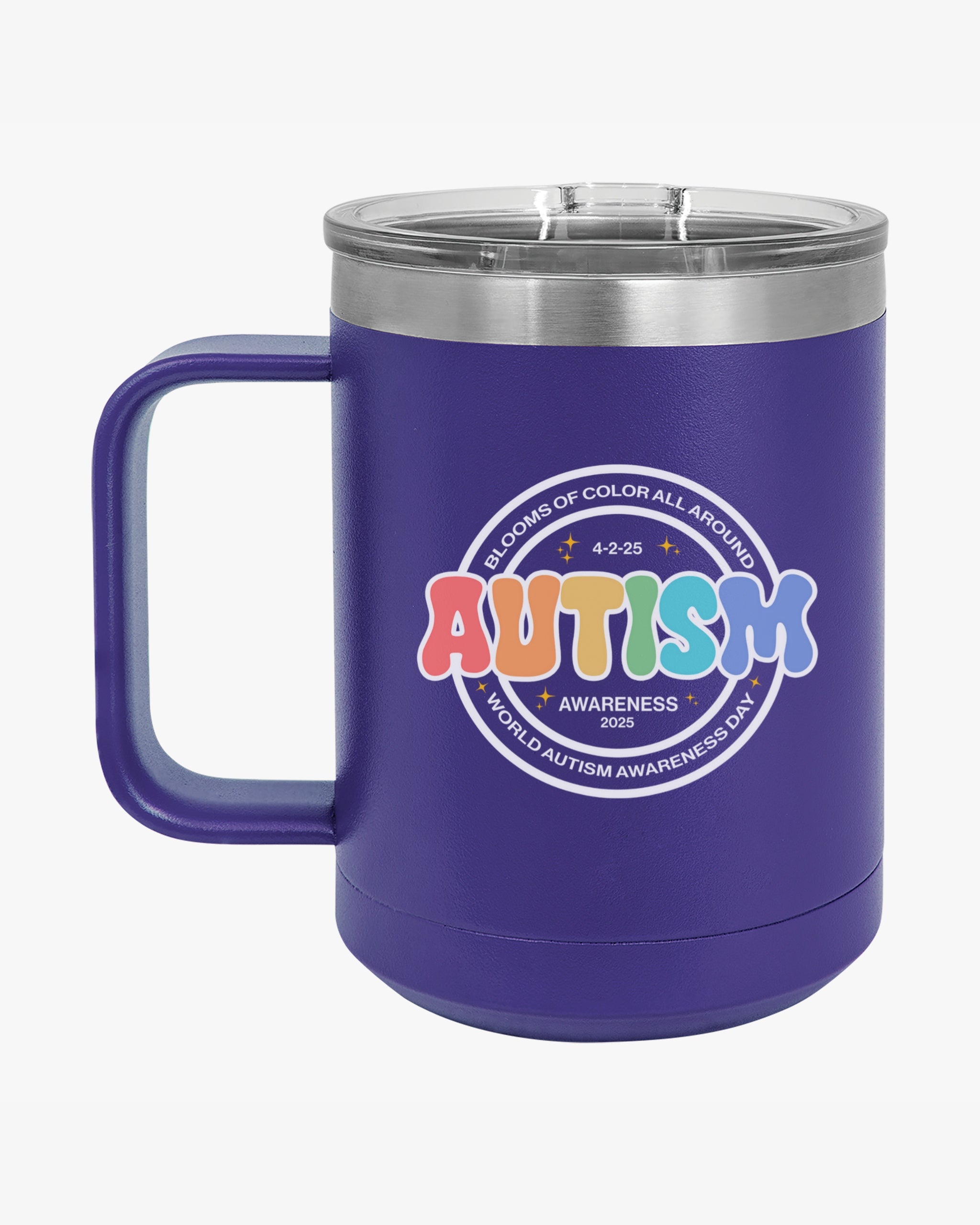 Autism Awareness 2025 - Blooms of Color All Around Coffee Mug Tumbler