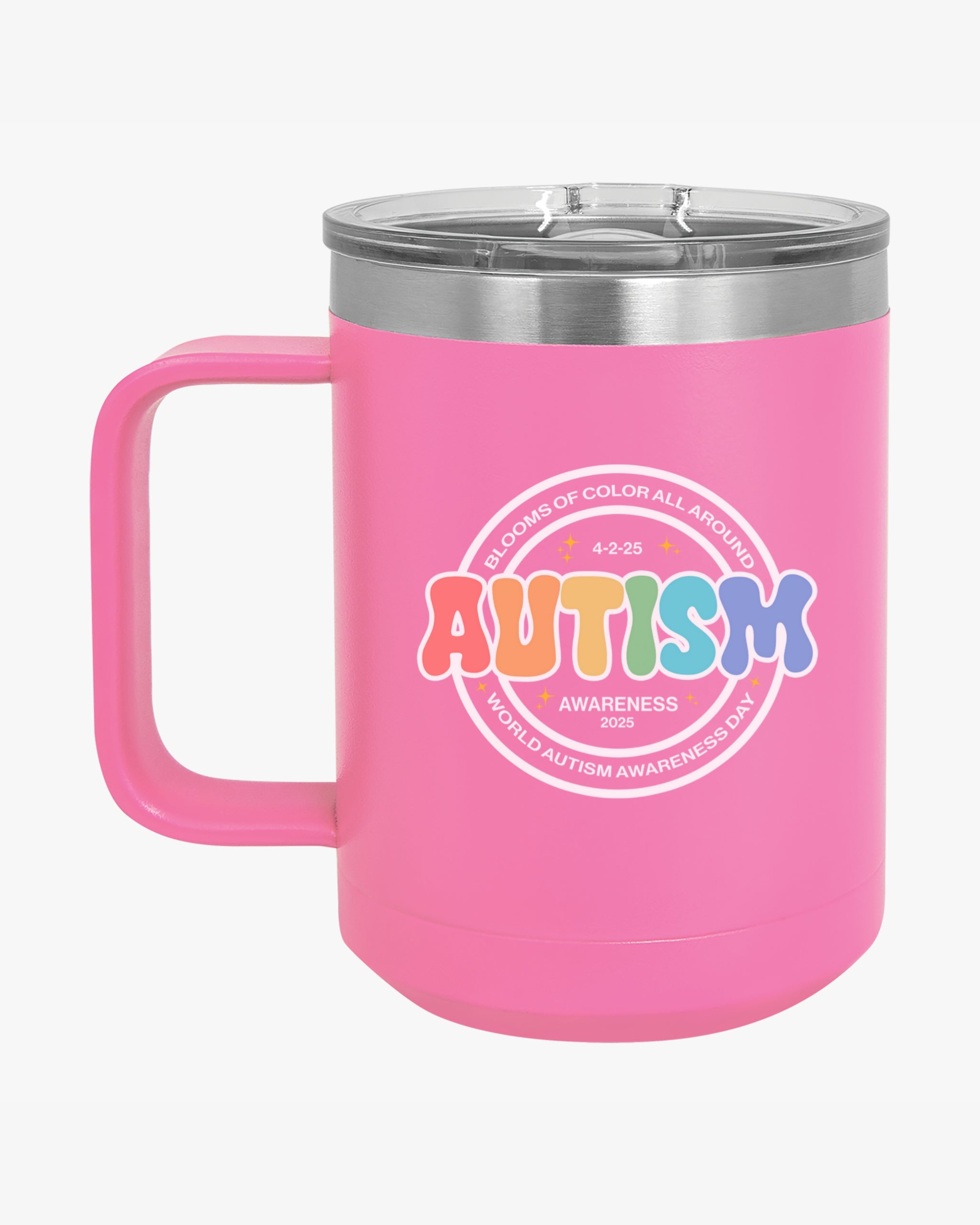 Autism Awareness 2025 - Blooms of Color All Around Coffee Mug Tumbler